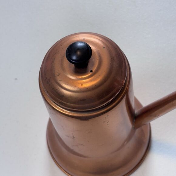 Vintage Copper Craft Guild Wood Side Handle Turkish Coffee Tea Pot No Handle - Picture 4 of 11